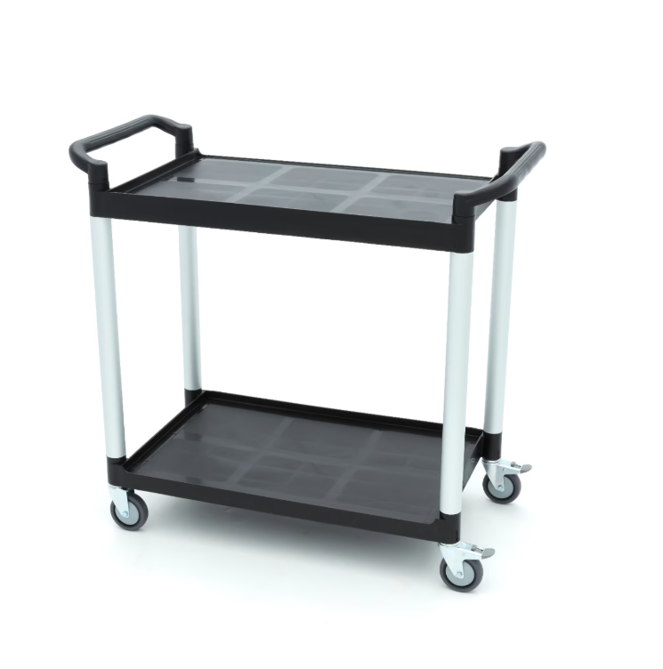 Carucior de servire din plastic cu 2 rafturi, 103x50.5x96 cm [4]