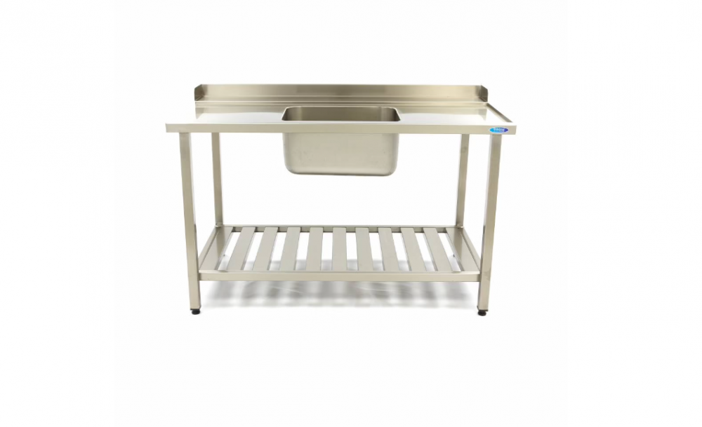 Chiuveta din inox 160x75 cm, dreapta cu raft de depozitare [3]