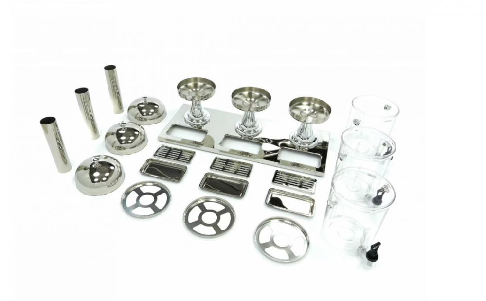Dozator de bauturi din inox cu tub de racire, capacitate 3x8 litri [5]