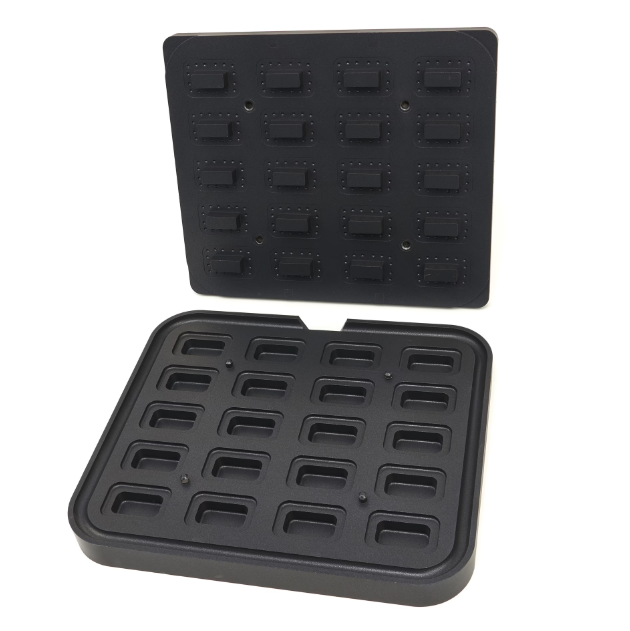 Forma de tarta dreptunghiulara 64x41/45x22 mm - 20 bucati [1]