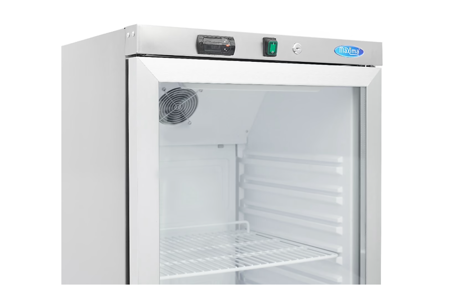 Frigider cu usa de sticla, inox, 400 litri, 372W [6]