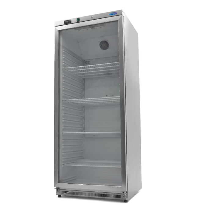 Frigider cu usa de sticla, inox, 600 litri, 462W [1]