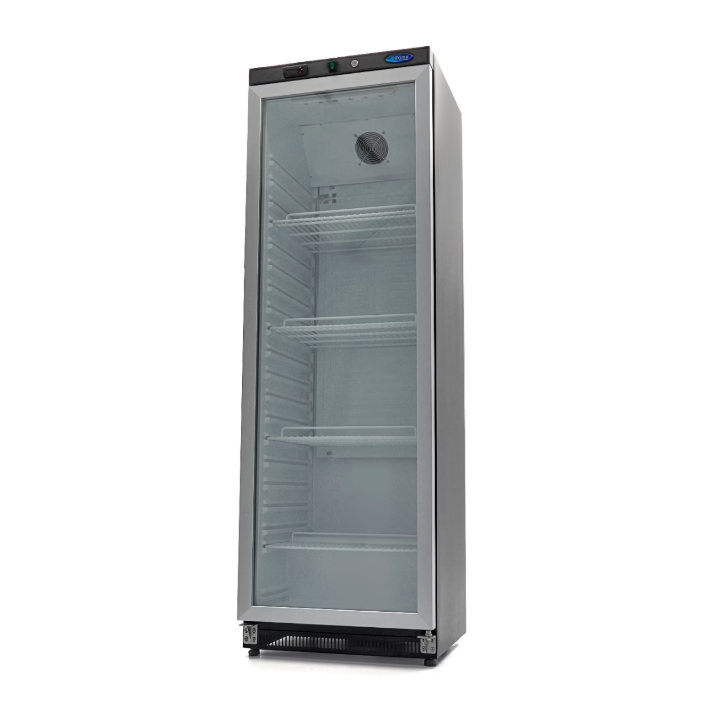 Frigider cu usa de sticla, negru, 400 litri, 372W [1]