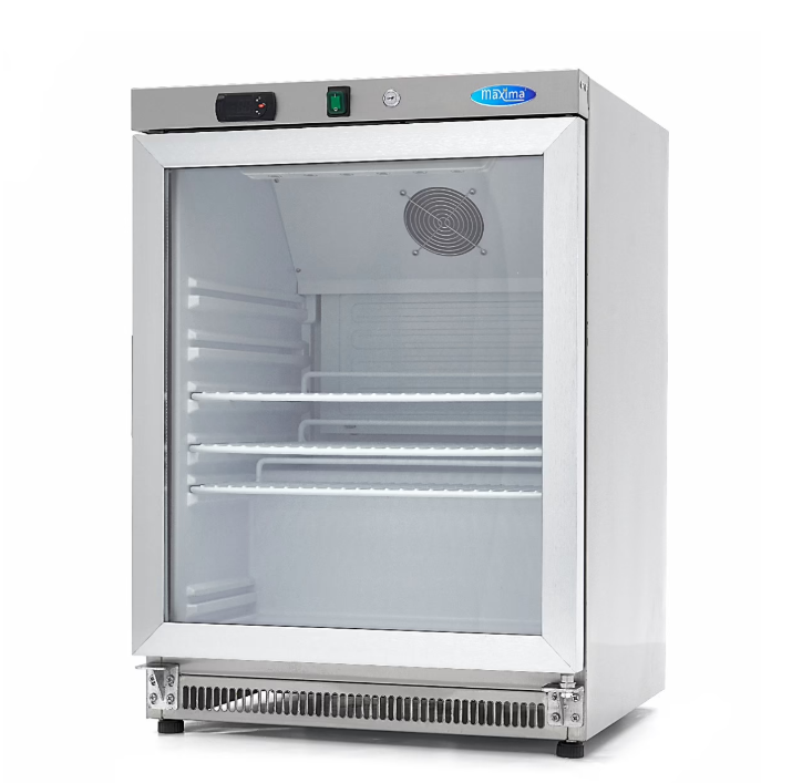 Frigider din inox cu usa din sticla, 200 litri [1]