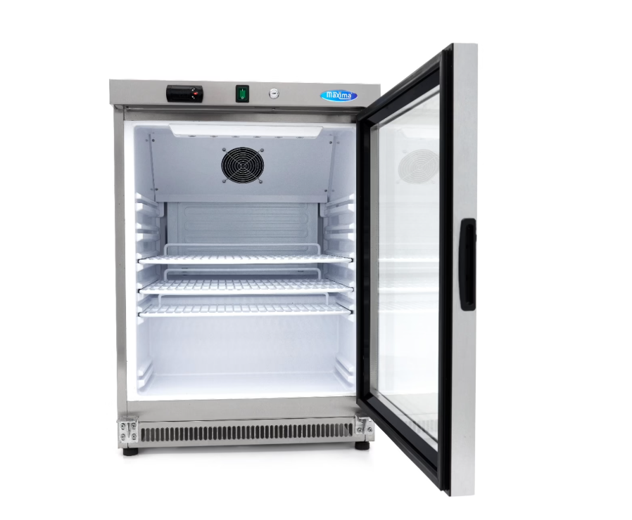 Frigider din inox cu usa din sticla, 200 litri [6]