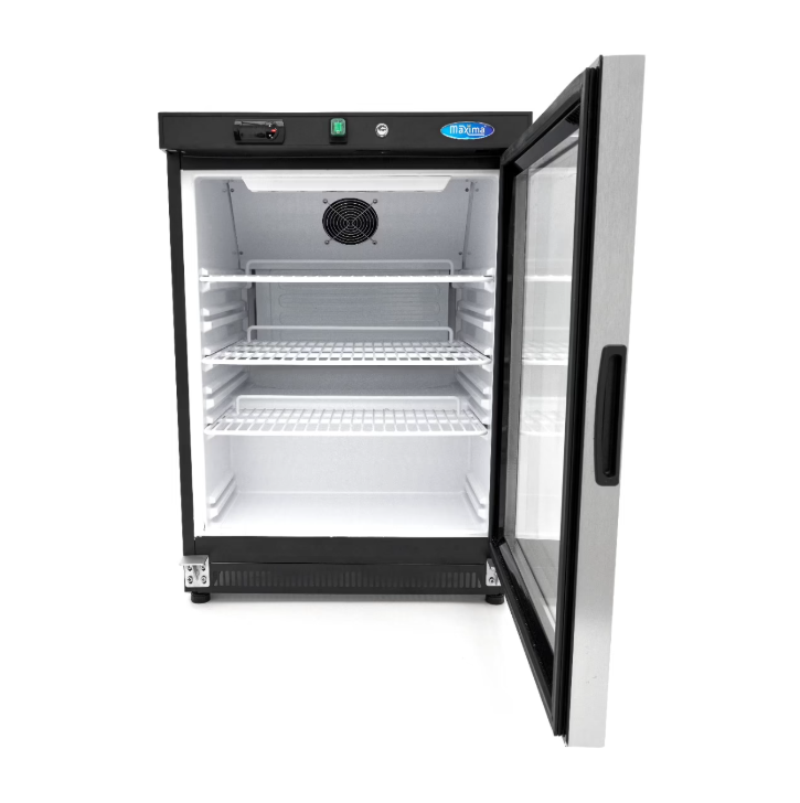 Frigider negru cu usa de sticla, 200 litri [5]