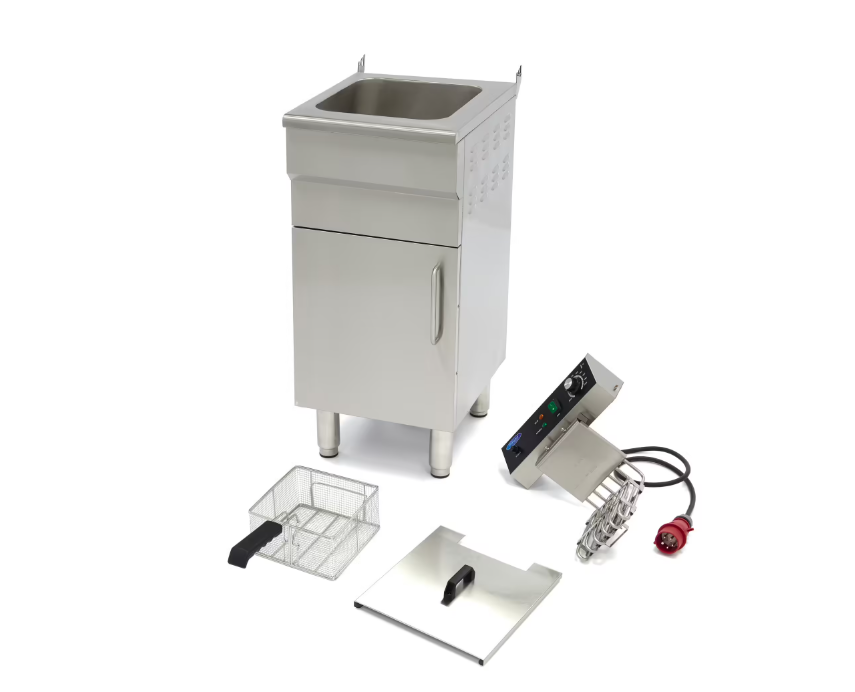 Friteuza electrica cu robinet si suport, 16 litri, 5000W [8]