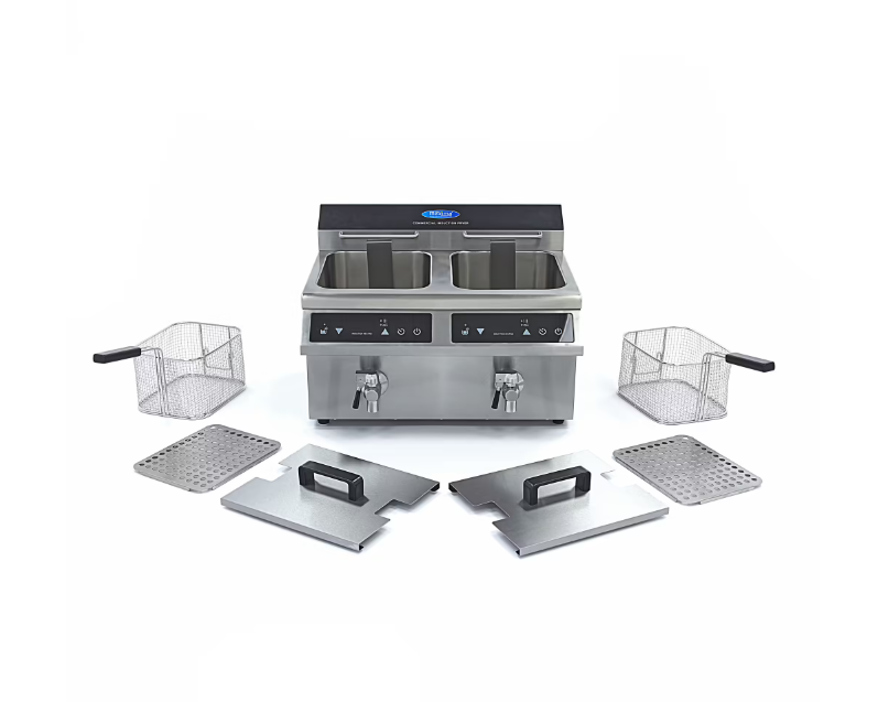 Friteuza cu inductie, 2 cosuri si robinet de scurgere, 8 litri [7]