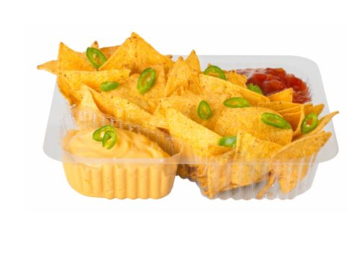 Tavite mari Nachos cu 2 compartimente pentru sos 100 buc [1]