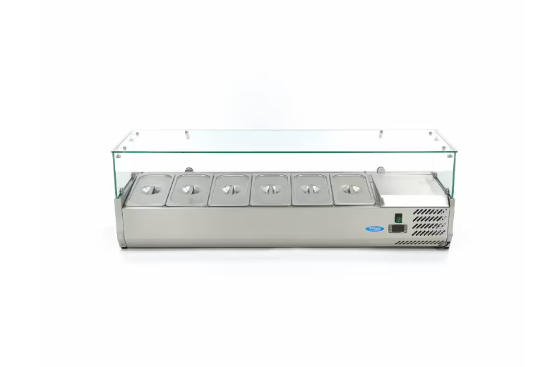 Vitrina frigorifia de sticla 6 x GN 1/3 140x44 cm [6]