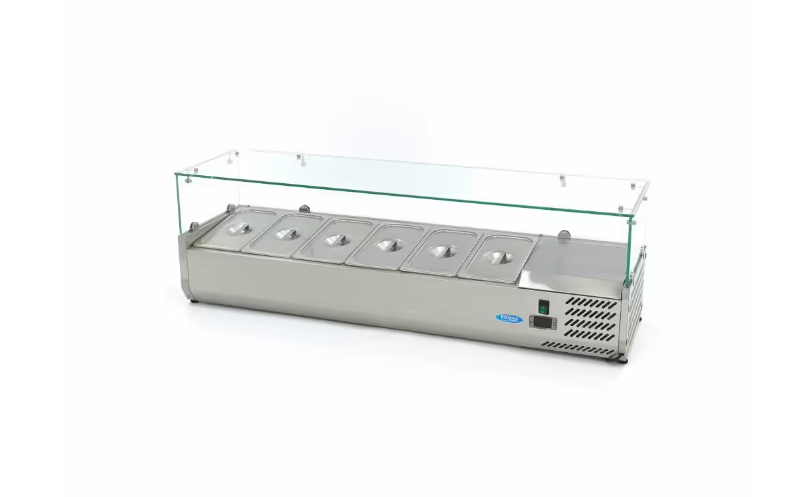 Vitrina frigorifia de sticla 6 x GN 1/3 140x44 cm [1]