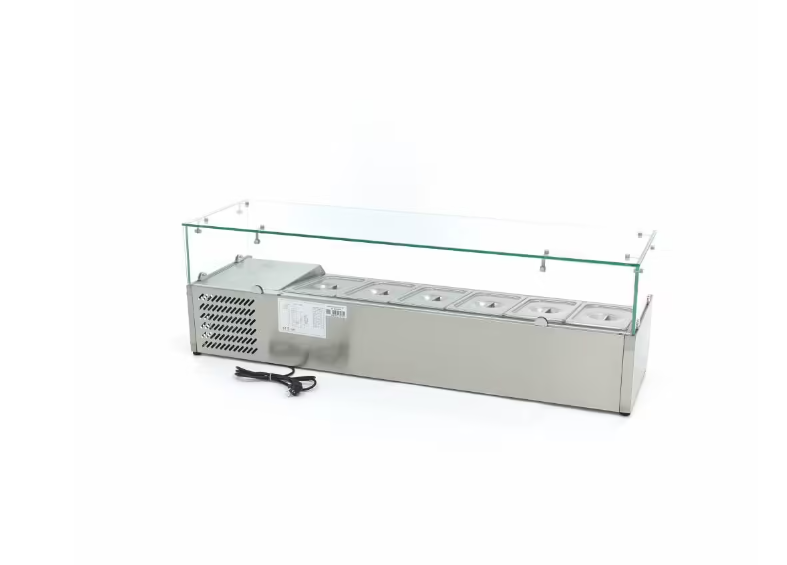 Vitrina frigorifia de sticla 6 x GN 1/3 140x44 cm [4]