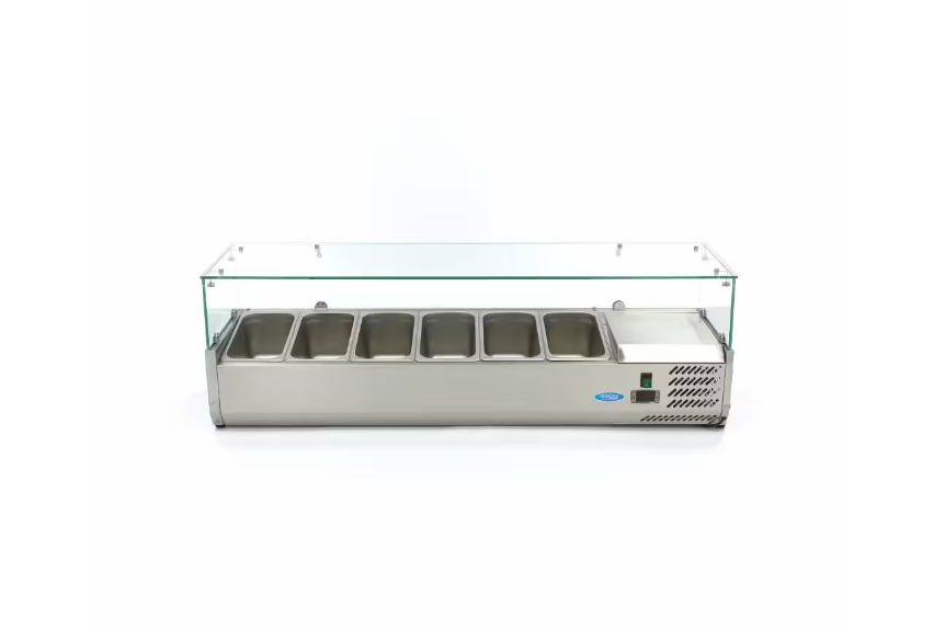 Vitrina frigorifia de sticla 6 x GN 1/3 140x44 cm [2]