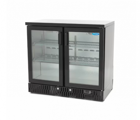 Frigidere profesionale - Vitrina frigorifica pentru bar cu 2 usi, 227 litri