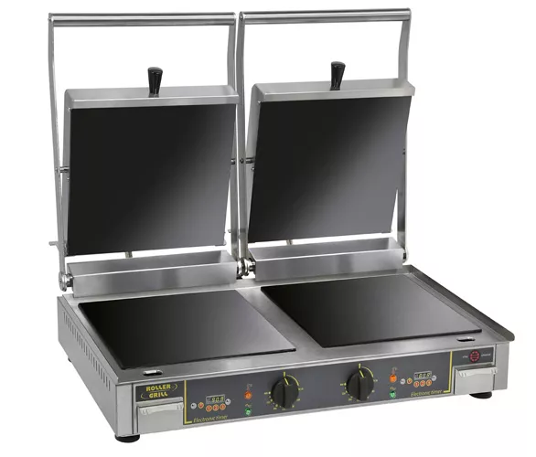 Gratare profesionale - Grill electric dublu, panini grill neted, 6000W