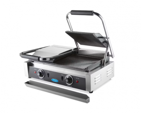 Grill electric dublu panini striat 20 cm, 1800W [5]