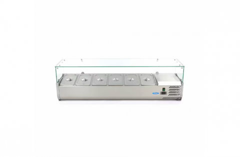 Vitrina frigorifica de sticla 6 x GN 1/3 150x44 cm [5]