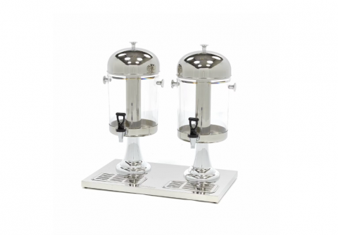 Dozator de bauturi din inox cu tub de racire, capacitate 2x8 litri [6]