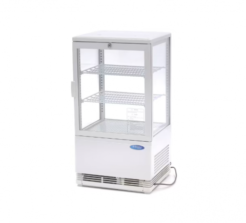 Refrigerare - Vitrina frigorifica alba cu 2 rafturi, 58 litri