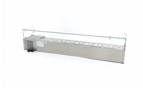 Vitrina frigorifica de sticla 9 x GN 1/3 200x44 cm [3]