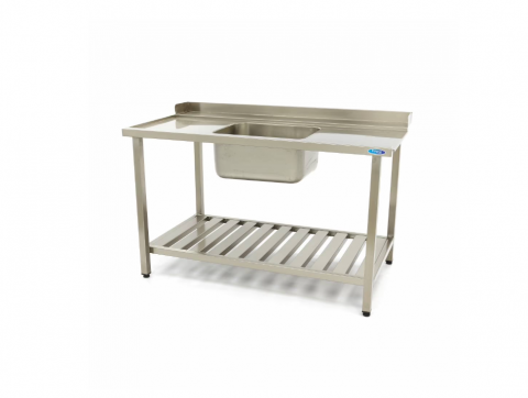 Chiuvete inox - Chiuveta din inox 120x75 cm, stanga cu raft de depozitare