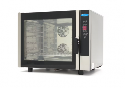 Cuptoare profesionale - Cuptor electric digital cu aburi, potrivit pentru 6 tavi (60x40cm), 7900W