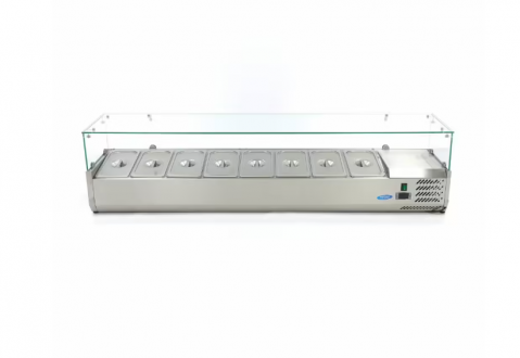 Vitrina frigorifica de sticla 8 x GN 1/3 180x44 cm [5]