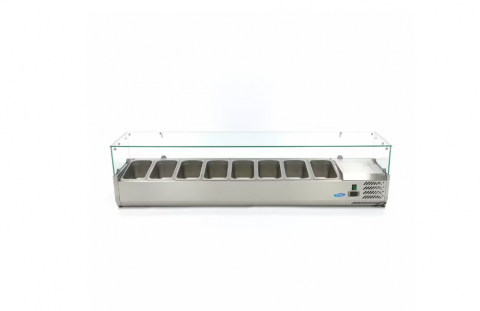 Vitrina frigorifica de sticla 8 x GN 1/3 180x44 cm [1]