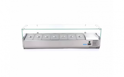 Vitrina frigorifica de sticla 7 x GN 1/3 160x44 cm [5]