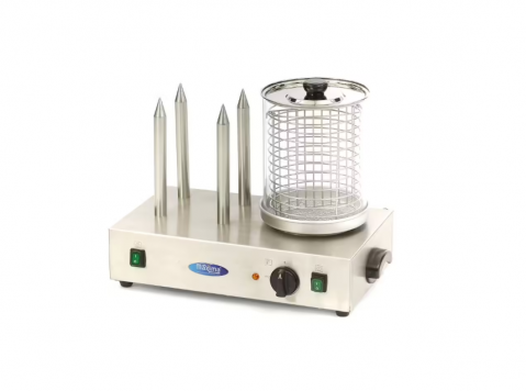 Aparate hot-dog - Aparat profesional de hot-dog cu 4 tepuse 1100W, 58x36 cm