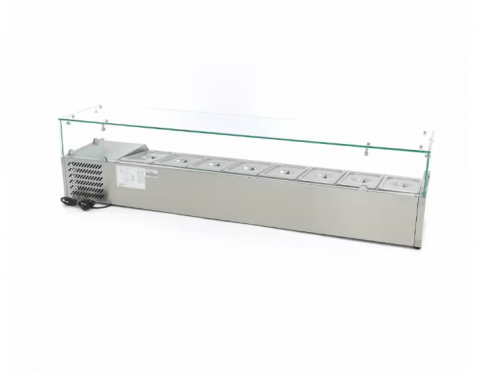 Vitrina frigorifica de sticla 8 x GN 1/3 180x44 cm [3]