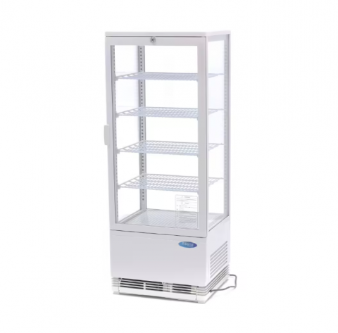Vitrine frigorifice - Vitrina frigorifica alba cu 4 rafturi, 98 litri