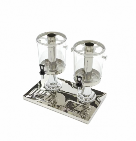 Dozator de bauturi din inox cu tub de racire, capacitate 2x8 litri [11]