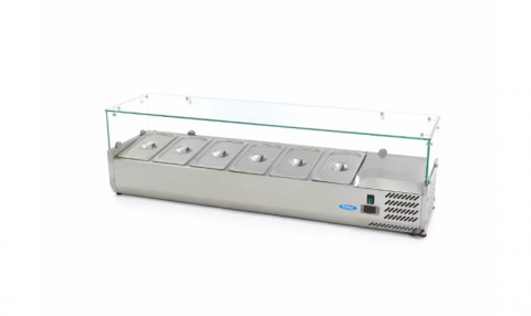 Vitrine frigorifice - Vitrina frigorifica de sticla 6 x GN 1/3 150x44 cm