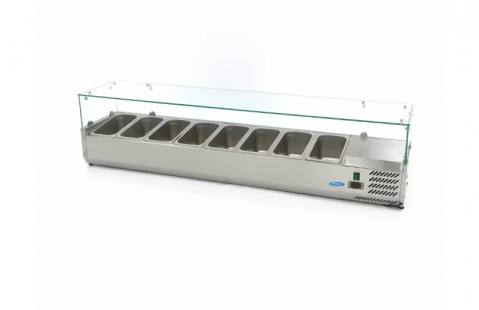 Vitrina frigorifica de sticla 8 x GN 1/3 180x44 cm [2]