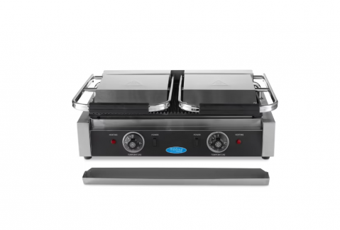 Grill electric dublu panini striat 20 cm, 1800W [2]