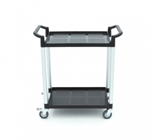 Carucior de servire din plastic cu 2 rafturi, 86.5x42.5x93 cm [1]