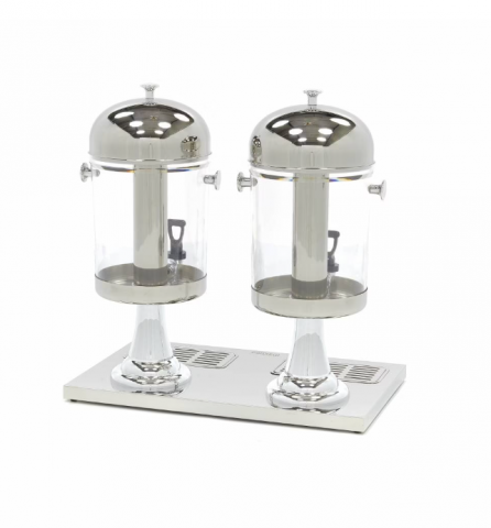 Dozator de bauturi din inox cu tub de racire, capacitate 2x8 litri [3]