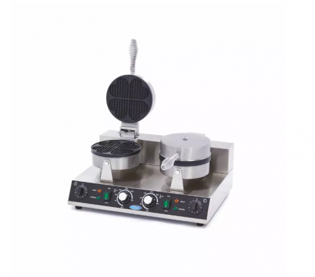 Echipamente de Gatit - Aparat electric dublu de vafe inimi, 4 bucati