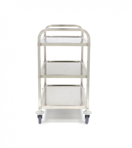 Carucior de servire din inox cu 3 rafturi, 94x51x95 cm [2]