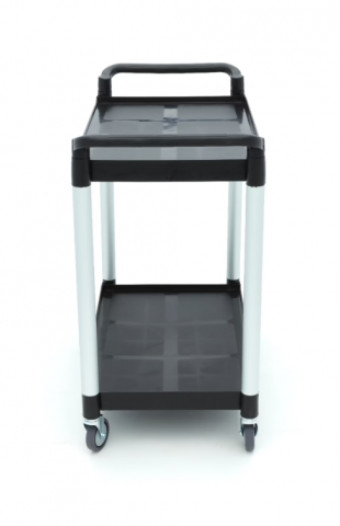 Carucior de servire din plastic cu 2 rafturi, 103x50.5x96 cm [2]