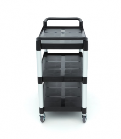 Carucior de servire din plastic cu 3 rafturi, 103x50.5x96 cm [2]