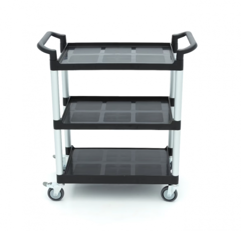 Carucior de servire din plastic cu 3 rafturi, 86.5x42.5x93 cm [1]