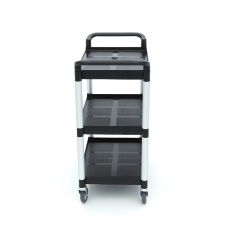Carucior de servire din plastic cu 3 rafturi, 86.5x42.5x93 cm [2]