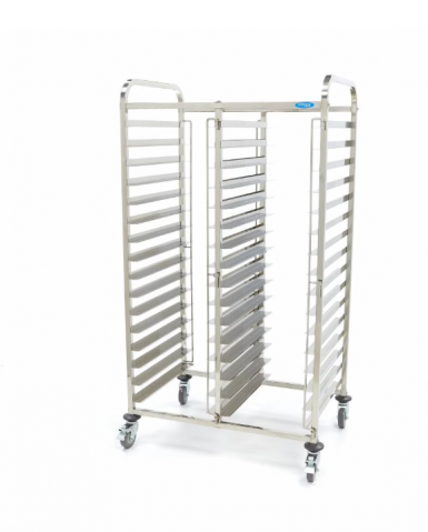 Carucioare pentru tavi - Carucior din inox pentru tavi, potrivit pentru 32 x GN 1/1 (60 x 40 cm)