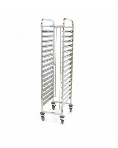 Carucioare pentru tavi - Carucior din inox pentru tavi, potrivit pentru 16 x GN 1/1