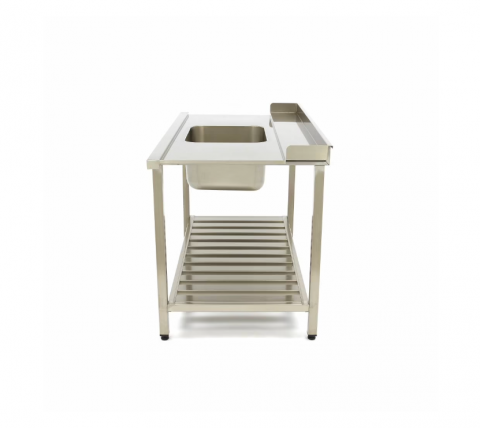 Chiuveta din inox 160x75 cm, dreapta cu raft de depozitare [3]