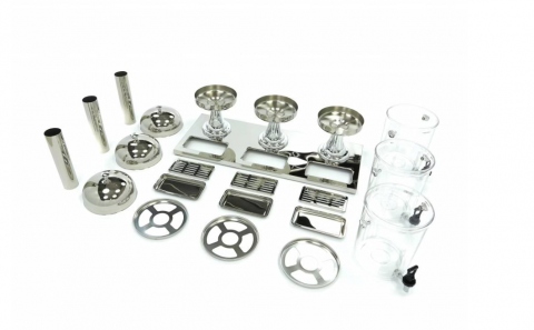 Dozator de bauturi din inox cu tub de racire, capacitate 3x8 litri [4]