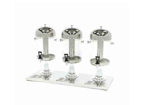 Dozatoare de sucuri - Dozator de bauturi din inox cu tub de racire, capacitate 3x8 litri