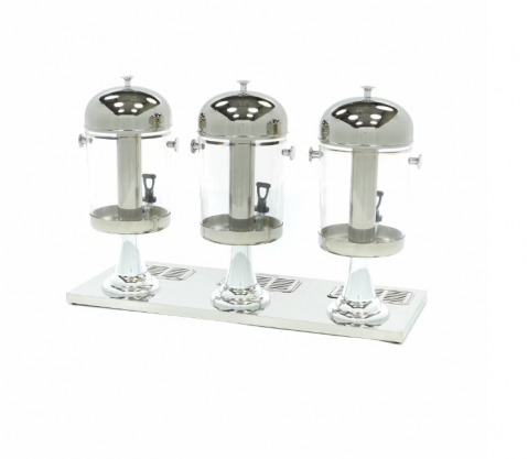 Dozator de bauturi din inox cu tub de racire, capacitate 3x8 litri [3]